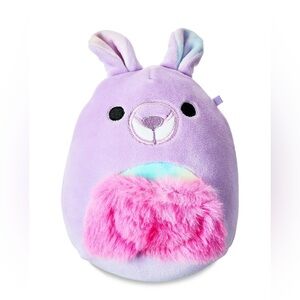 Squishmallows Official 5 inch Kiki the Purple Kangaroo with Rainbow Ears/belly